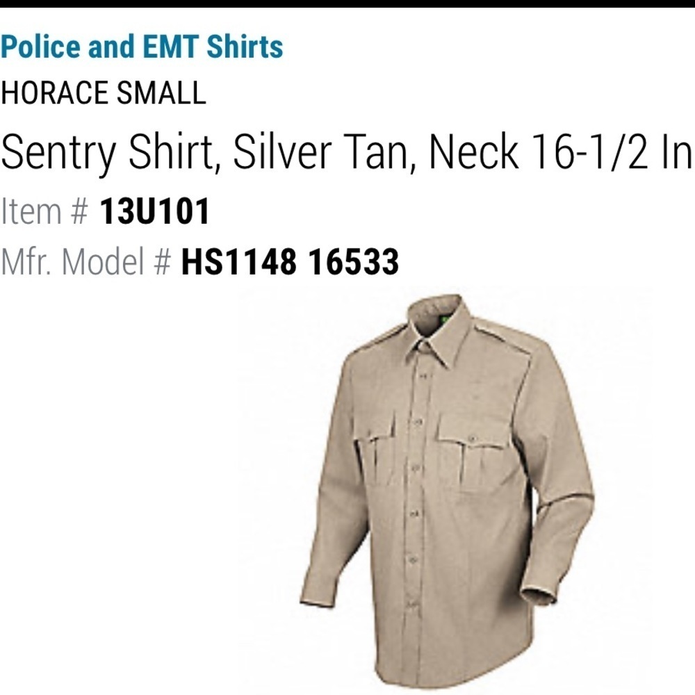 Horace Small Sentry Shirt, Neck 16-1/2 In.